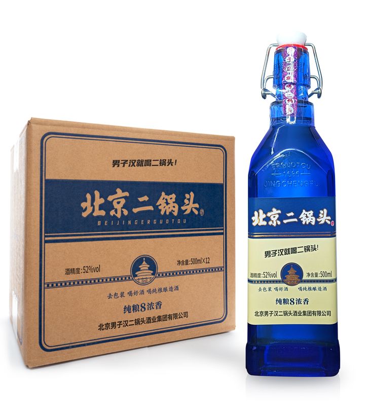 52°京成福北京二鍋頭酒純糧8（藍）500ml