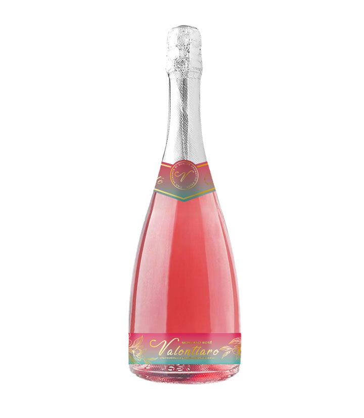 6°意大利華倫天如莫斯卡托甜桃紅低醇起泡葡萄酒750ml